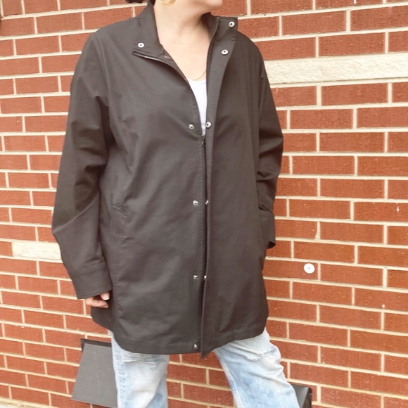 UNIVERSAL STANDARD Utility Barn Jacket Zip Closure High Neck Oversized SZ: M - Picture 2 of 10